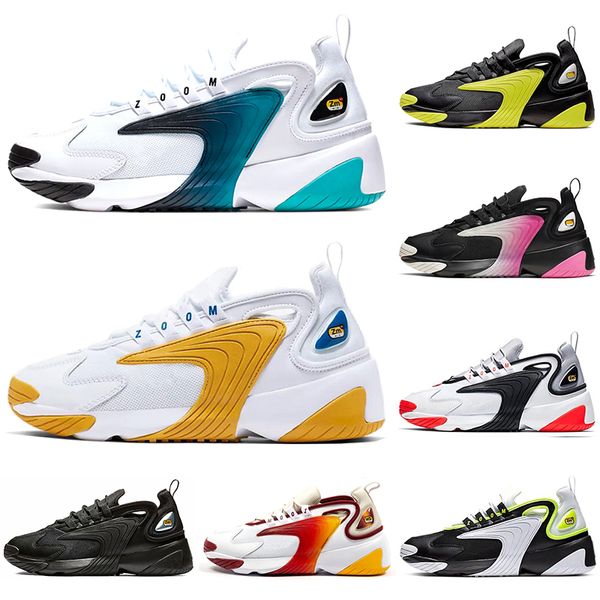 

nike горячие продажи zoom 2k динамический желтый m2k текно кроссовки мужчины женщины тройной черный белый университет красный открытый мужск