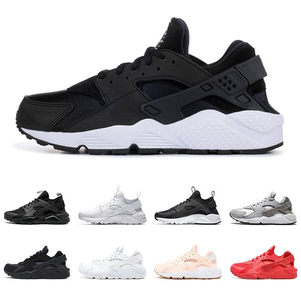 

huarache 2019 новый цвет мужчины женщины кроссовки мужские тренеры тройной белый серый красный розовый спортивные кроссовки на открытом возд