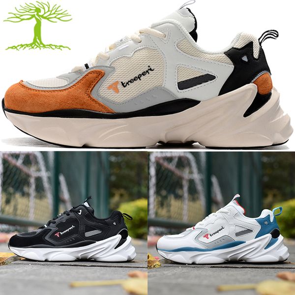 

treeperi fashion chunky reflective mens designer shoes black white obsidian beige brown luxury men women casual sneakers 36-44
