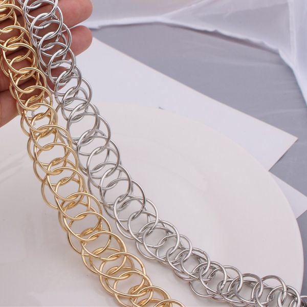 

2019 silver gold filled solid necklace curb chains link men women choker male female accessories fashion