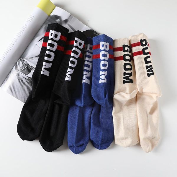 

fashioin letter boom socks stockings new design street socks sport socks for women hosiery black blue drop ship 010115, Black;white