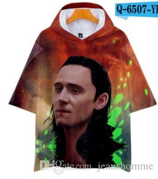 

designer 3d printed mens tshirt fashion loose short sleeves tee casual breathable hooded male apparel, White;black