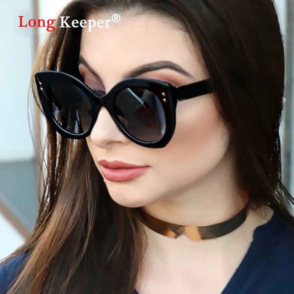 

2020 oversized sunglasses for women chic gradient frame sunglasses rivet big sun glasses female bow cat eye eyewear, White;black