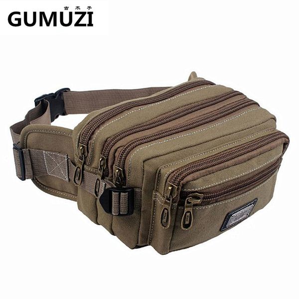 

canvas men waist packs messenger bags portable vintage mens phone purse fashion casual male travel bag belt wallet