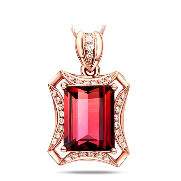 

pendant necklaces moonrocy rose gold color crystal necklace chokers geometry for women drop red jewelry wholesale gift, Silver