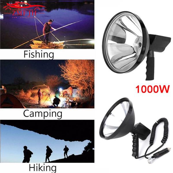 

9 inch 1000w 12v hid handheld light portable handheld light hid xenon lamp outdoor camping hunting fishing spot lamp spotlight