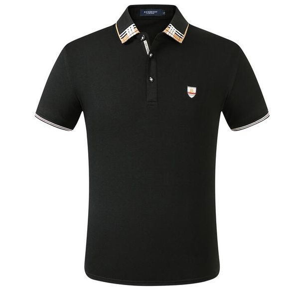 

mens polo tiger collar men plus 3xl embroidery tigers neck abdh burberry polo shirt man fashion design stretch polos male, White;black