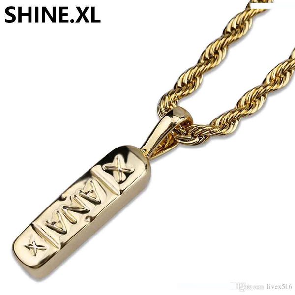 

hip hop new trendy copper gold color plated vertical pill bar pendant with 24 inch rope chain women girls party jewelry, Silver
