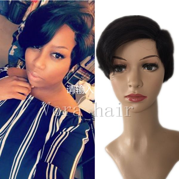 2019 Brazilian Pixie Cut Hair Straight Short Bob Wig With Baby Hair For Black Women Side Part Little Lace Front Human Hair Wigs Yaffa Wigs Amore Wigs