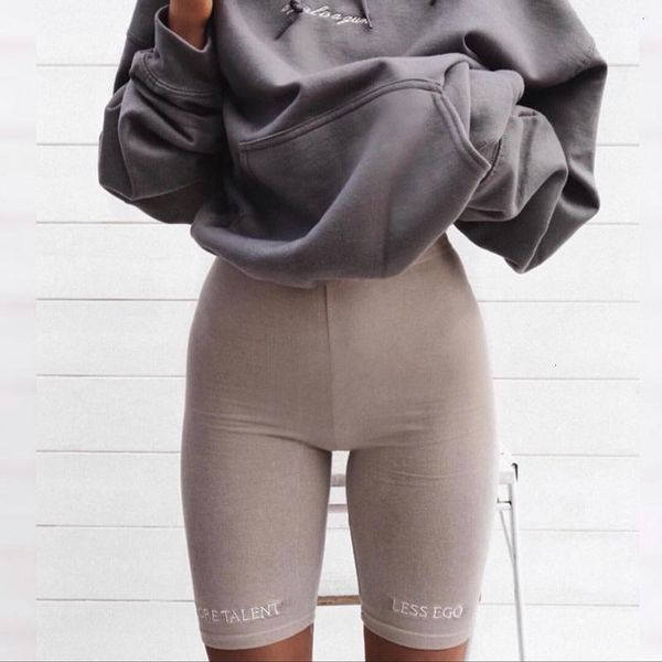 

шорты для женщин шорты для женщин biker summer shorts 2019 высокая талия полиэстер упругие талии тощий корейский casual short письмо black, White;black