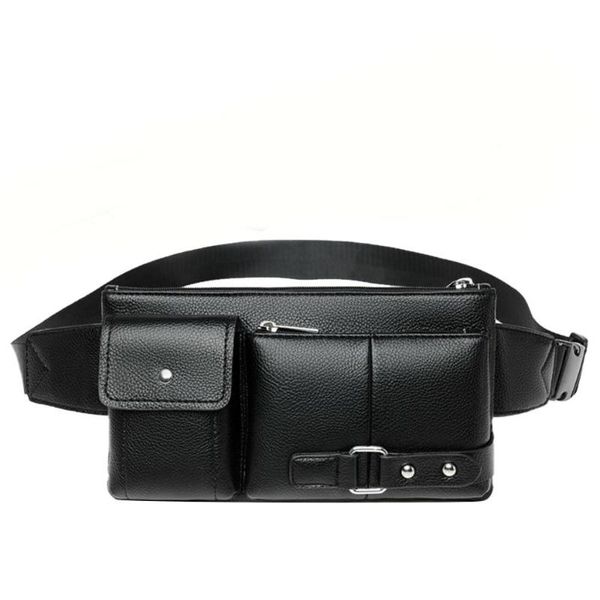 

men retro multi-function pockets fanny pack outdoor sports leisure chest bag belt camping hiking waist fanny pack /e