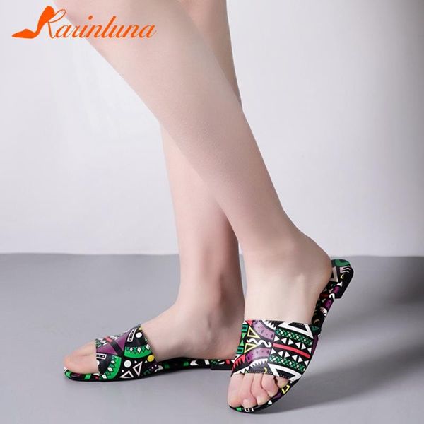 

karin 2020 large size 44 slip on comfortable shoes woman slippers female mix color flat heels casual slippers women, Black