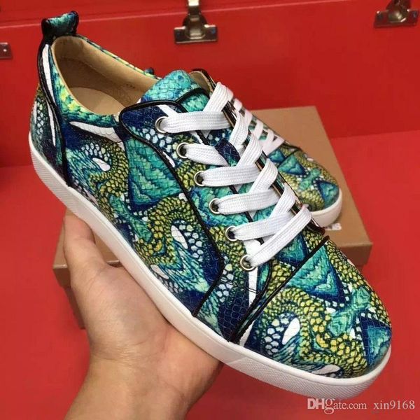 

popular women,men shiny silver sequins leather spikes sneaker shoes low red bottom casual walking famous luxury outdoor leisure flats, Black