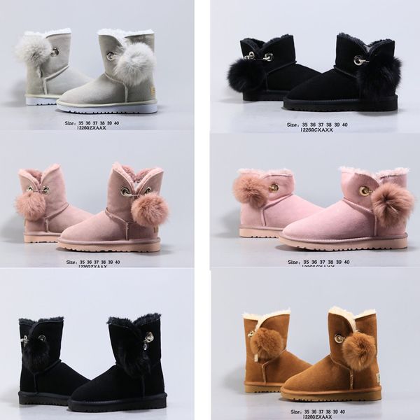 

mens designer 7339044 snow boots australia fashion wgg tall boots wgg leather bailey bowknot women's bailey short bow knee women men sh, Black