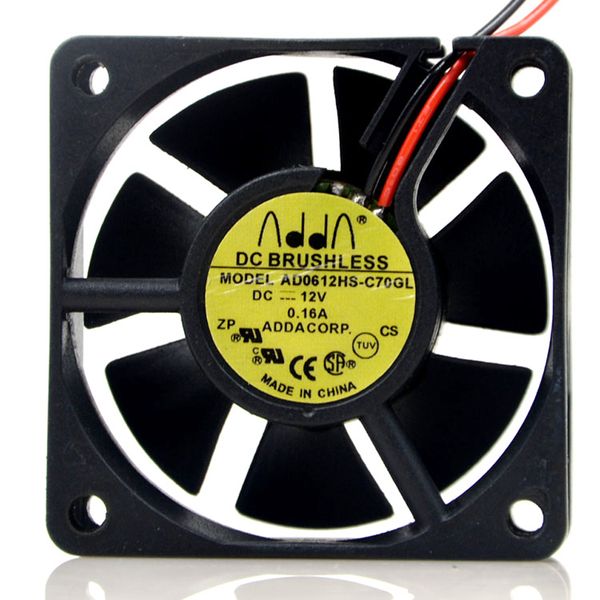 ADDA AD0612HS-C70GL 12 V 0.16A 6020 6 CM 60 * 60 * 20mm 2 Teller Bilgisayar Soğutma Fanı DC 12 V 0.16A