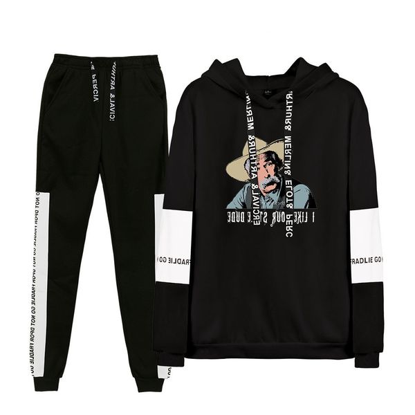 

hoodies 2019 u.s.a film murder green toe motion splicing sweater suit hoodie, Blue;black