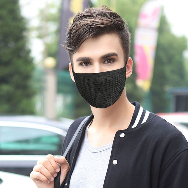 

windproof man mask activated carbon anti-pollution winter cycling masks dustproof mountain bicycle sport masks face cover, Black