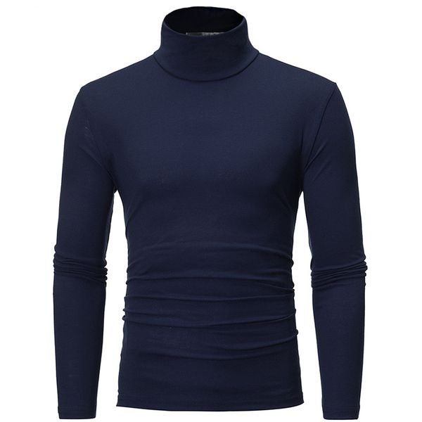 

mens plus size pullover slim fit high neck sweater autumn work party jumper, White;black