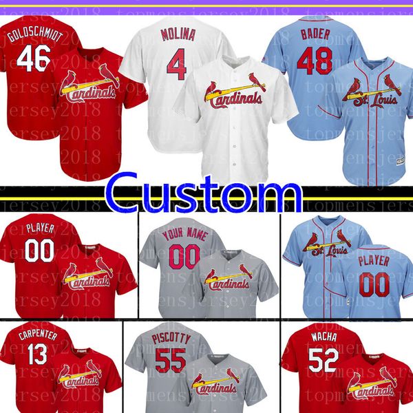 

St loui cu tom cardinal jer ey 46 paul gold chmidt 4 yadier molina 48 harri on bader 13 matt carpenter 50 wainwright 12 dejong ba eball