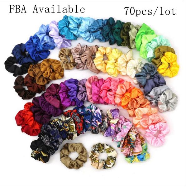 Hair Scrunchies Satin Large Intestine Hairband Elastic Hair Ties