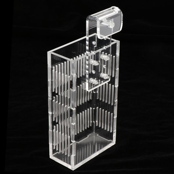 

aquarium hatchery incubator isolation box tank for fish hatching breeding hiding playing 10x5x18 cm acrylic box