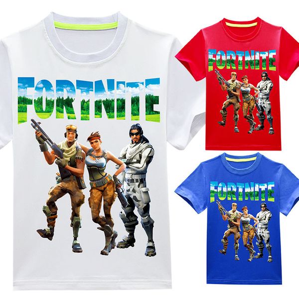 

Whole ale baby boy girl fortnite print t hirt 2018 ummer hirt top cotton children tee kid clothing 41 color