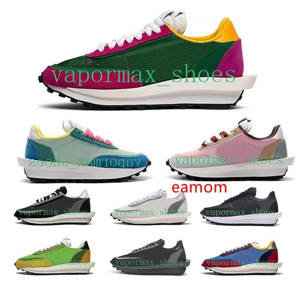 

2019 sacai х лдв вафельные рассвете кроссовки тройной черный мужской тренажеры для женщин varsity синий хвойный зеленый упоением спорт кросс, Black