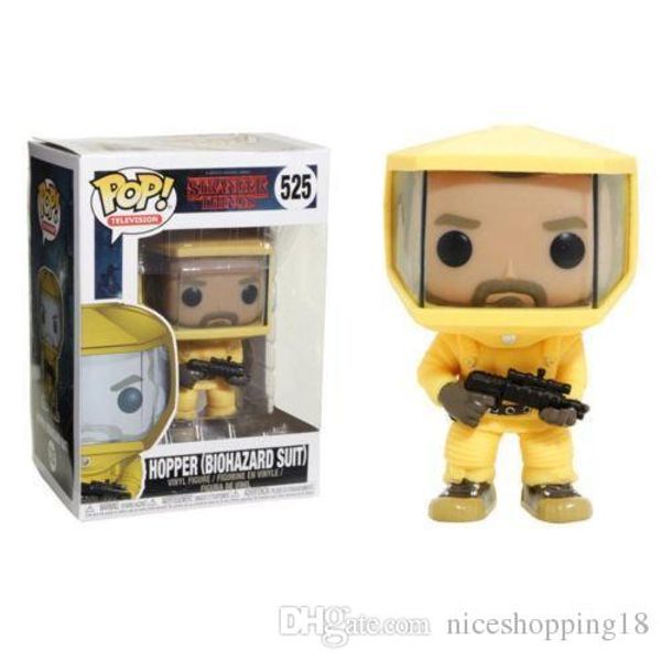 

funko pop stranger things hopper biohazard suit vinyl action figure with box #228 gift doll toy