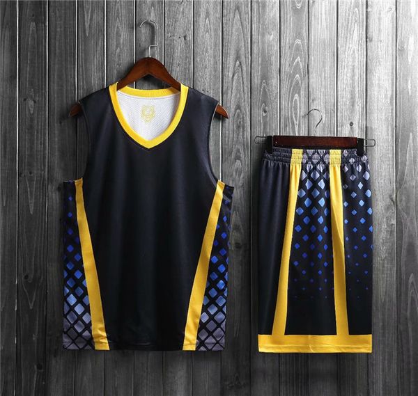 

new style basketball uniform sets sports jersey for men 16, Black;red