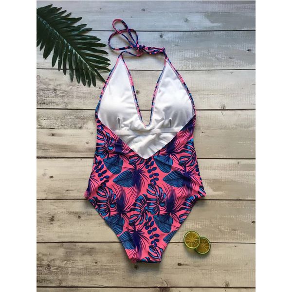 

2019 women one-piece swimsuit swimwear beachwear push-up bikini bathing monokini, Black;white