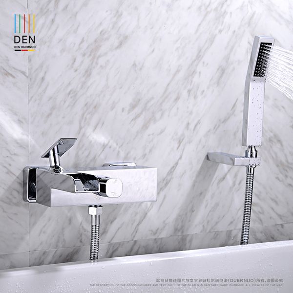 

bathroom falls into the wall type cold copper triple cylinder shower shower faucet sheathed with the mixing valve