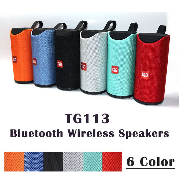 

tg113 bluetooth wireless speakers subwoofers handscall profile stereo bass support tf usb card aux line in hi-fi 1200mah battery
