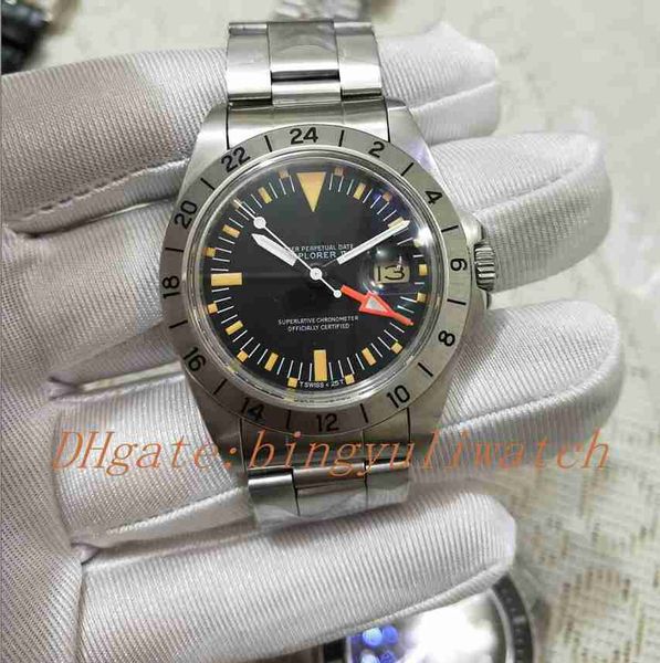

bpf завод vintage best edition r-gmt 1972 1655 модель exp lorer ii нержавеющая сталь gmt работа азия 2813 механизм с автоподзаводом мужские, Slivery;brown