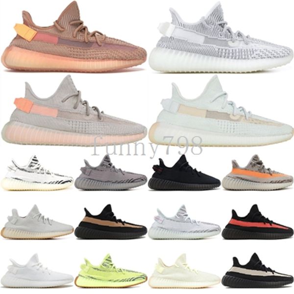 

with box]2019 v2 zebra static breds ored seasam frozen yellow 2.0 kanye west 3m reflective shoes men women designer sneakers