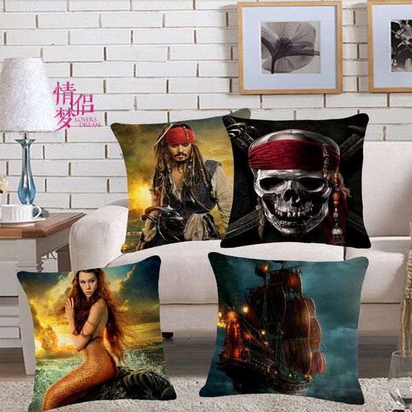

originality caribbean pirate cotton flax pillow back cushion recruit agent