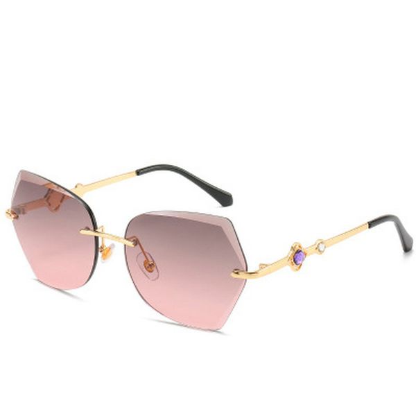 

trimmed rimless sunglasses retro metallic polygon rimless sunglasses europe type fashionable trimmed rimless goods with price usa ybcte, Blue