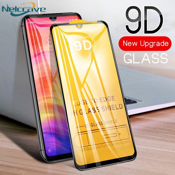 

50pcs 9d curves cover the whole 9h tempered glass screen protector for xiaomi redmi note 8 7 pro 6 5 5a 4 * screen protective film