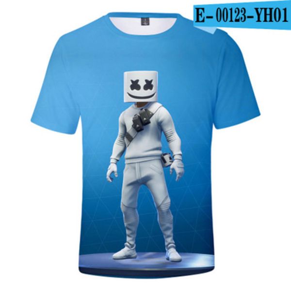 

новый популярный marshmello dj футболка мужчины женщины печатные популярные футболки уличная с коротким рукавом повседневные летние топы mar, White;black