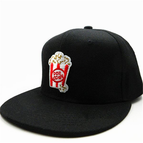 

popcorn embroidery cotton casquette baseball cap hip-hop cap adjustable snapback hats for kids men women 109, Blue;gray