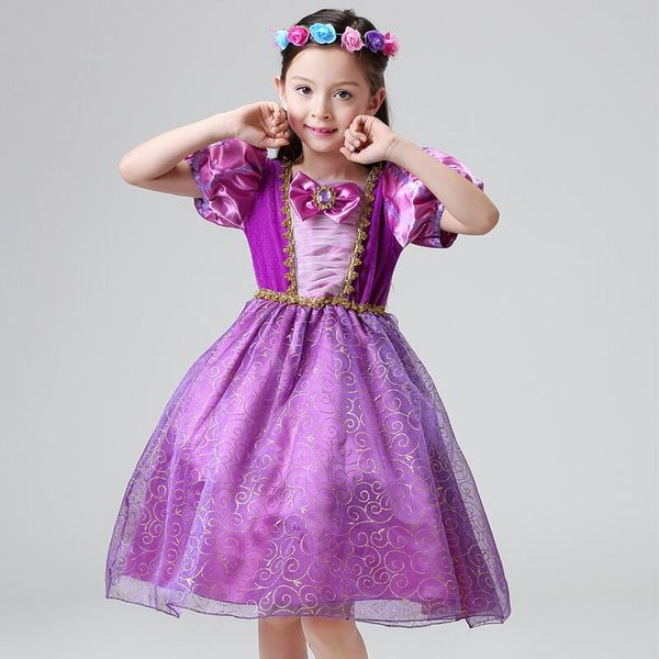 

girls princess halloween costume rapunzel tangled cosplay dress kids party ball gown tutu, Black;red