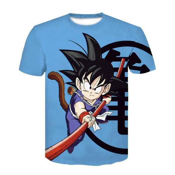 

new anime dragon ball saiyan vegeta t-shirt kids goku women men summer funny 3d print short sleeve crewneck casual q400, White;black