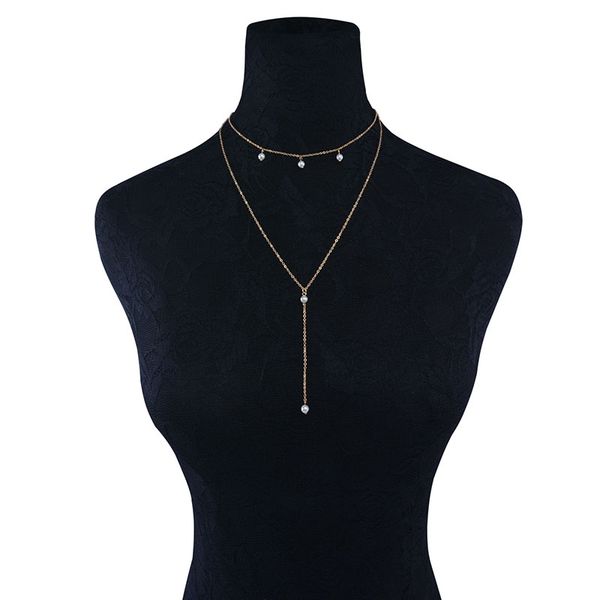 

корейские многослойные сымитированного pearl подвеска choker длинных цепочки кулон ожерелье свитер для женщин девушка шея ювелирных +2017 но, Silver