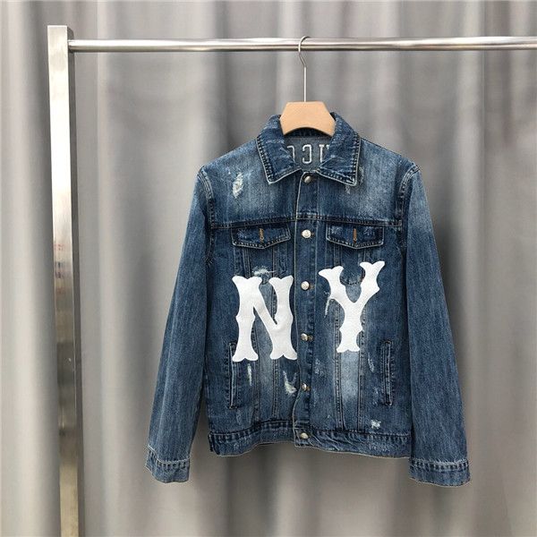 

19fw luxurious italy brand design ny cowboy jackets sweatshirts men women clothes sweater fashion streetwear outdoor hoodies coat, Gray;blue