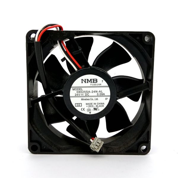 Novo Original para NMB 08025SA-24N-AL DC24V 0.09A 8CM 80x80x25MM 3 Linhas Alarme Signla Inverter Ventilador de refrigeração