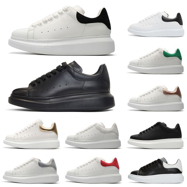 

new luxury designer platform casual shoes reflective white black leather rainbow men women flat sports sneakers size 36-44
