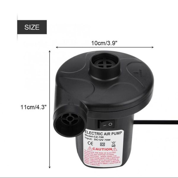 

auto car 12v electric air pump inflator deflator for boat bed mattress inflatable pump car