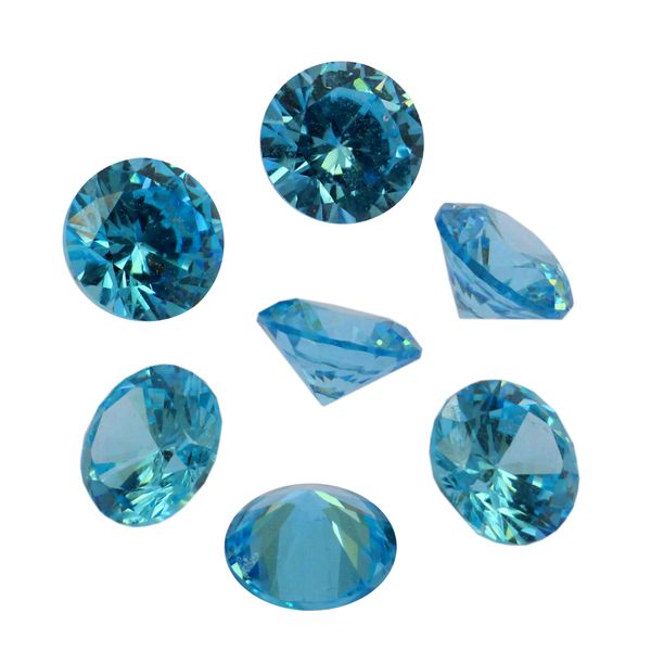 

loose artificial gem 8mm8mm three kinds of shape polychromatic cubic zircons, Black