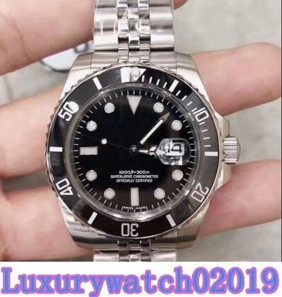 

40mm high grade jubilee bracelet black dial sapphire mens watch watches with auto date windows automatic mechanical outdoor man wristwatches, Slivery;brown