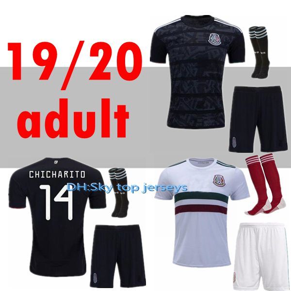 

2019 mexico man kit occer jer ey home away black g do anto 10 h lozano 22 chicharito 19 20 jer ey 2020 football hirt