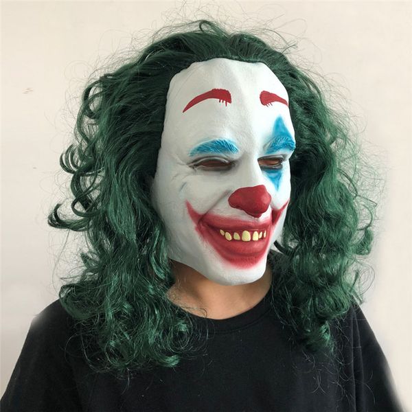 

2019 joker origin movie horror mask cosplay clown joaquin phoenix arthur fleck scary latex masks helmet halloween party props